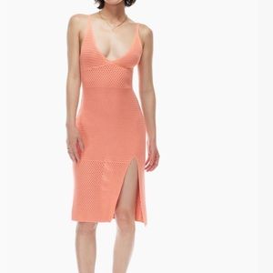 Aritzia evie midi dress in sage green